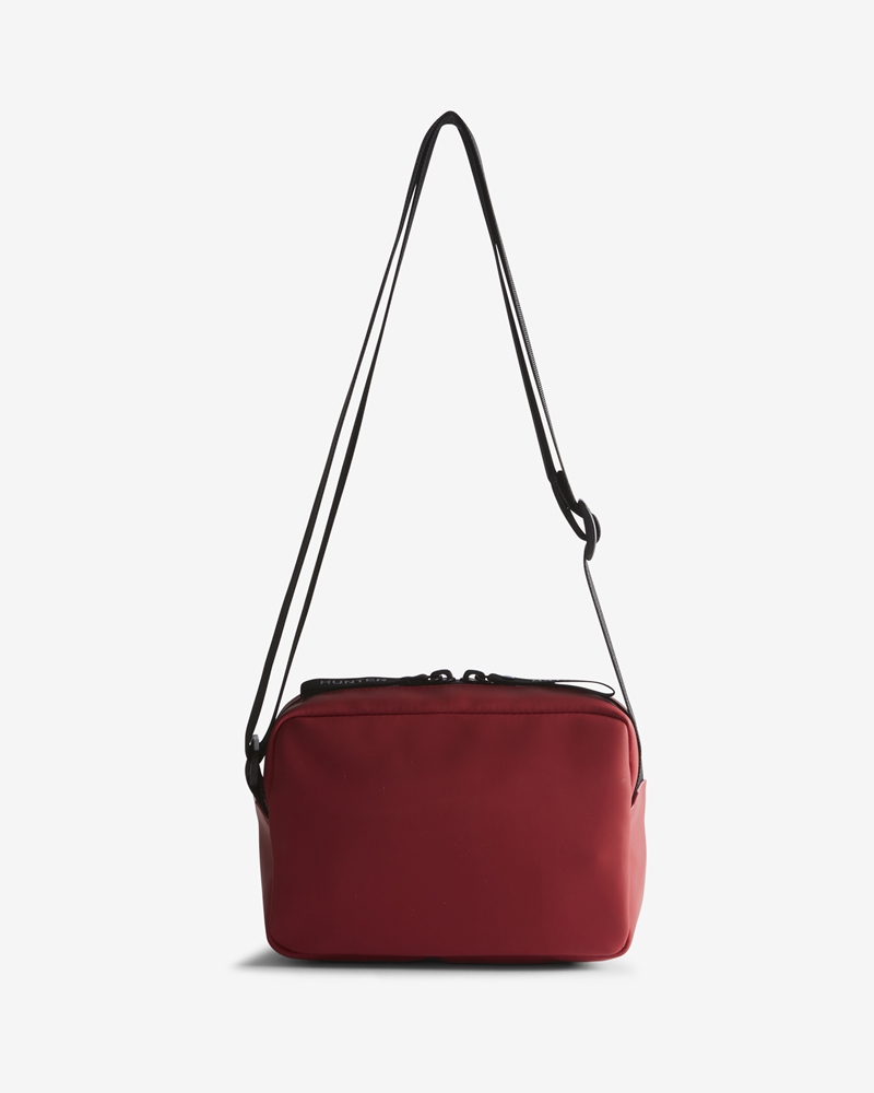 Hunter Rubberised Mini Women Crossbody Bags Red | 104493486