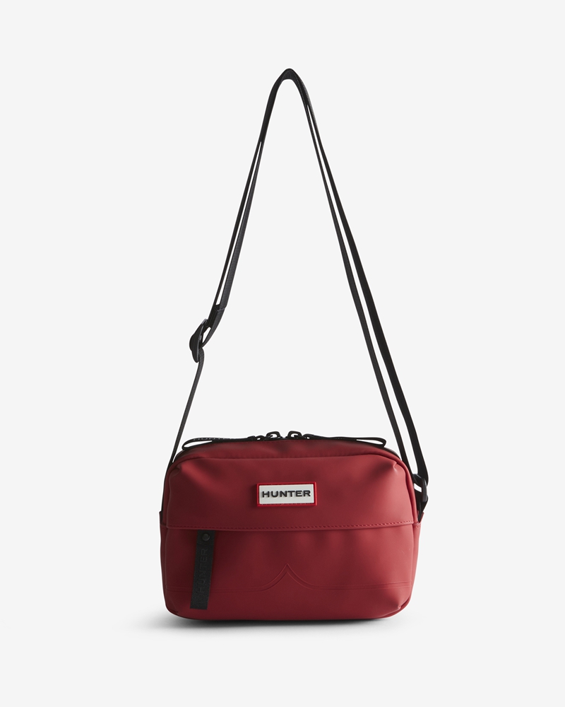 Hunter Rubberised Mini Women Crossbody Bags Red | 104493486