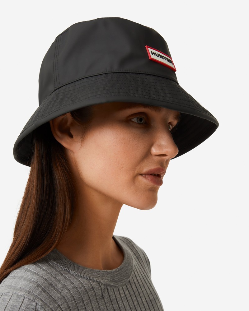 Hunter Rubberised Rain Men Bucket Hats Black | 723971603