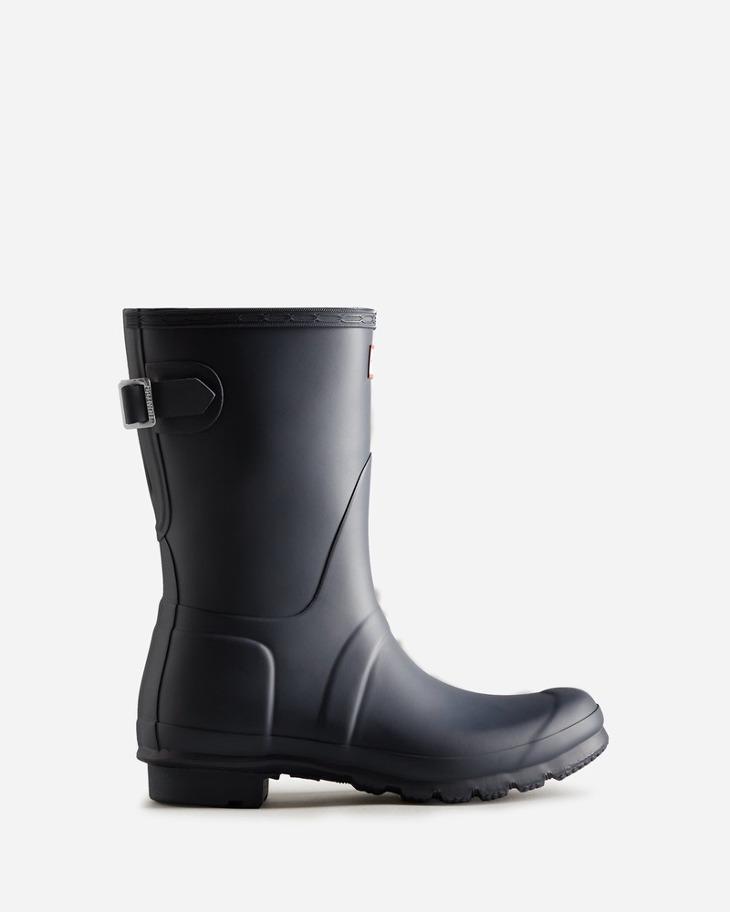 Hunter Short Back Adjustable Women Wellington Boots Navy | 502132196