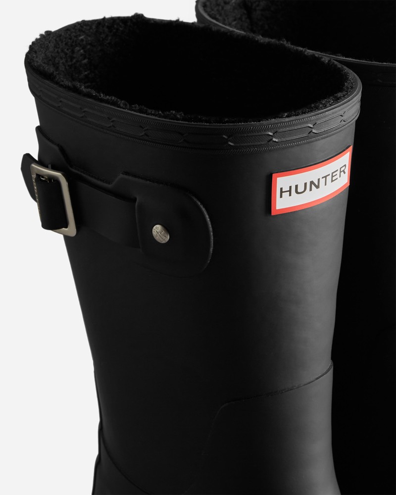 Hunter Short Insulated Men Wellington Boots Black | 947586663