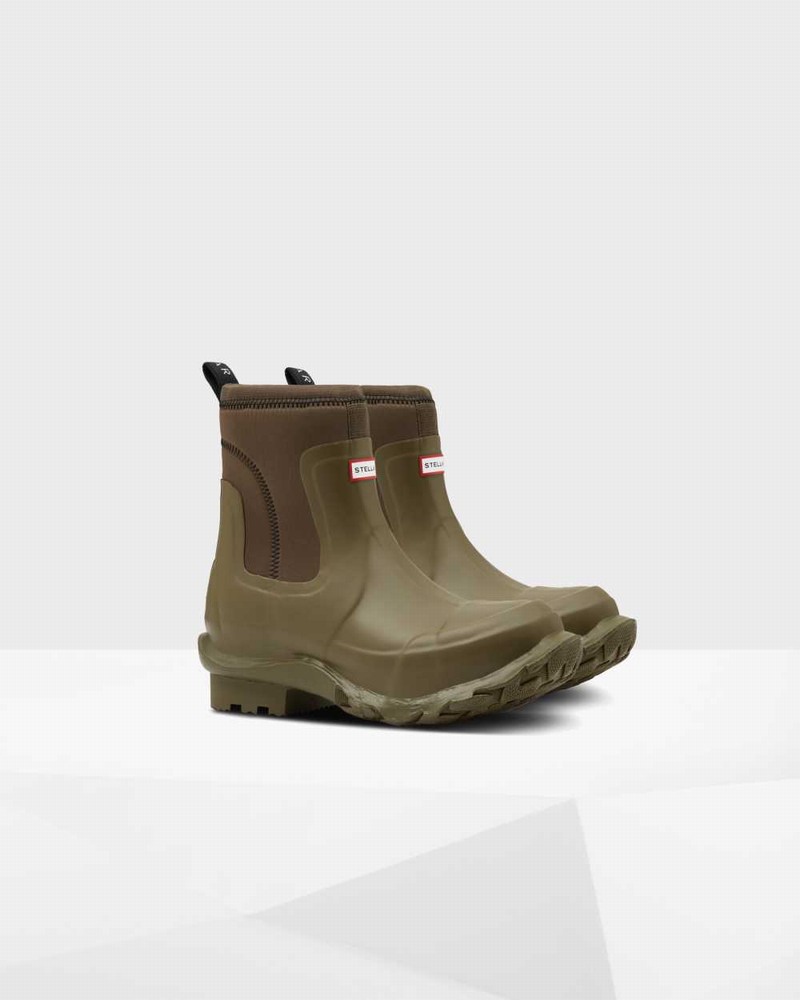 Hunter Stella McCartney x Men Chelsea Boots Olive | 600001976