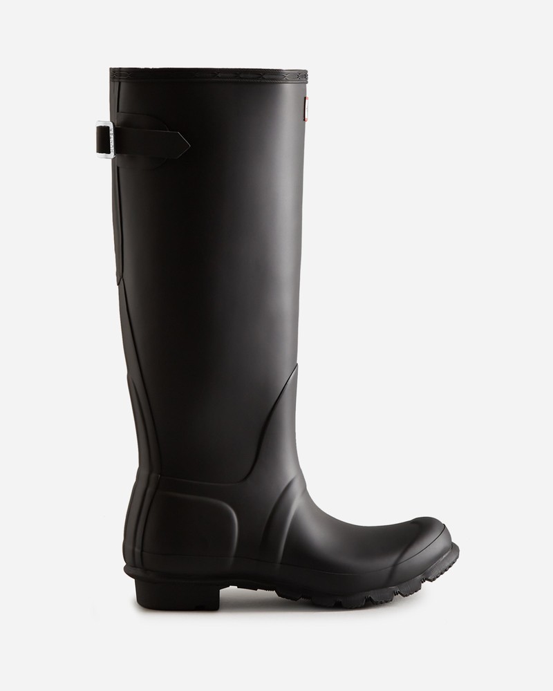 Hunter Tall Back Adjustable Women Wellington Boots Black | 916027831