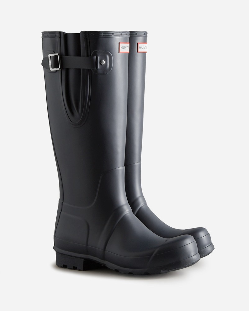Hunter Tall Side Adjustable Men Wellington Boots Navy | 532020652