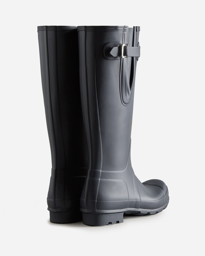 Hunter Tall Side Adjustable Men Wellington Boots Navy | 532020652