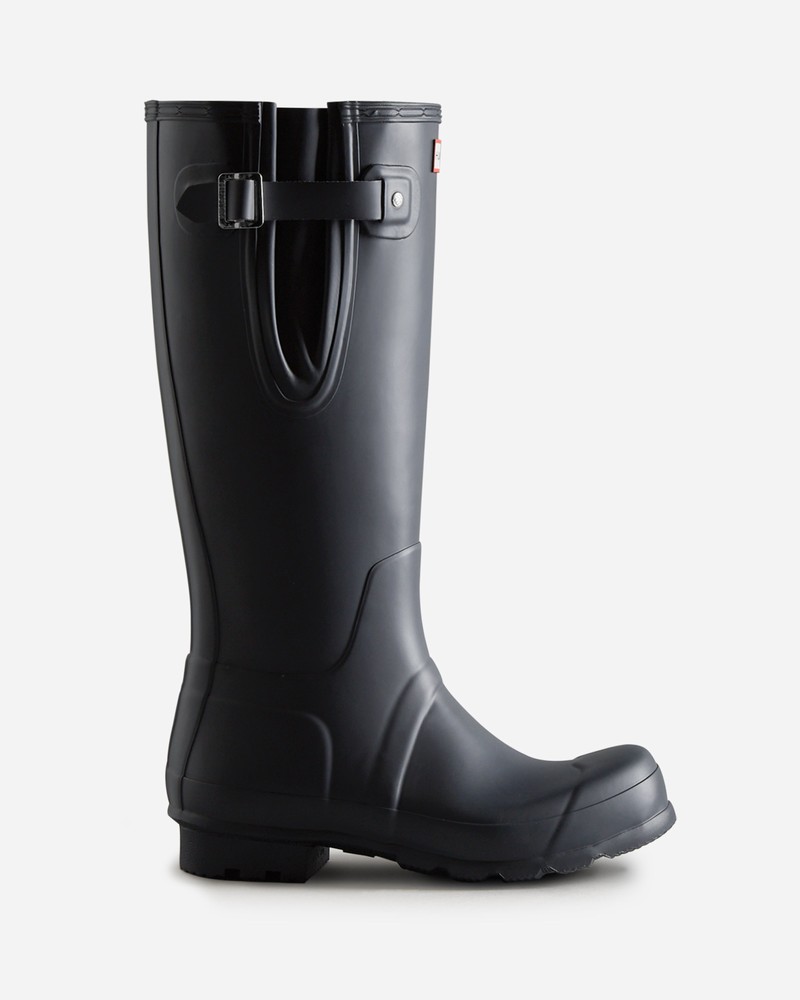Hunter Tall Side Adjustable Men Wellington Boots Navy | 532020652