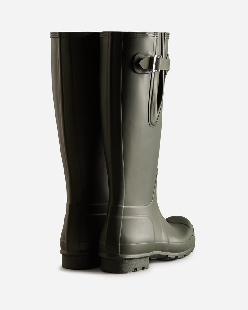 Hunter Tall Side Adjustable Men Wellington Boots Olive | 918142075