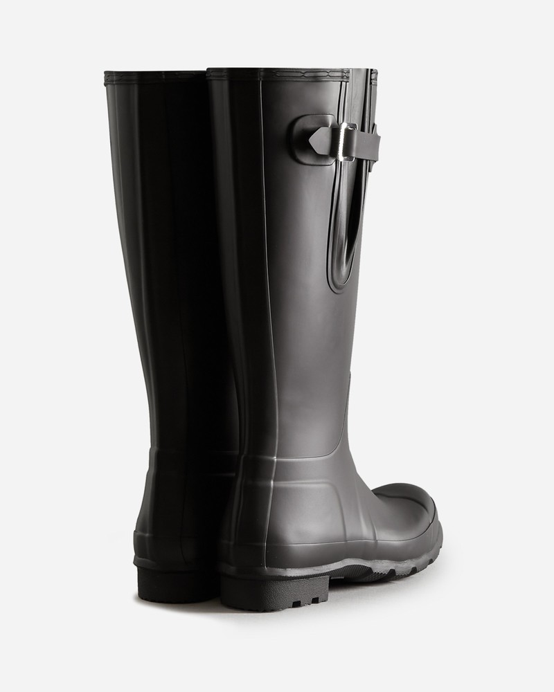 Hunter Tall Side Adjustable Men Wellington Boots Black | 503851206