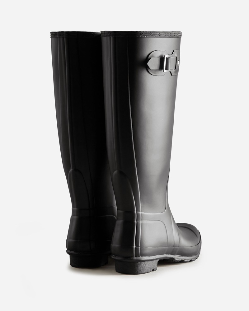 Hunter Tall Wide Fit Women Wellington Boots Black | 690516471