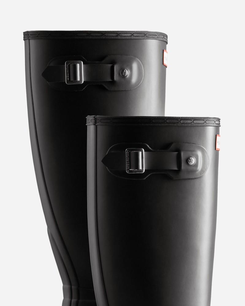 Hunter Tall Wide Fit Women Wellington Boots Black | 690516471