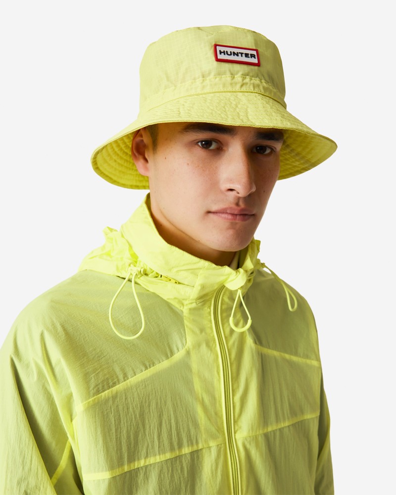 Hunter Travel Nylon Men Bucket Hats Yellow | 774010529