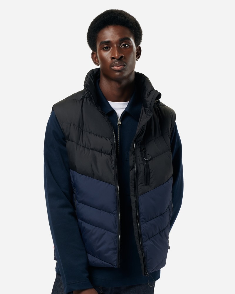 Hunter Travel Packable Puffer Men Vest Navy | 772705258