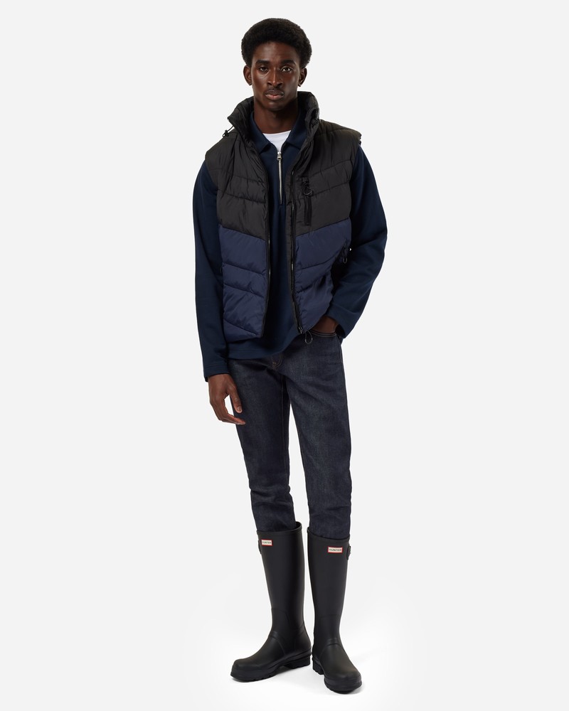 Hunter Travel Packable Puffer Men Vest Navy | 772705258