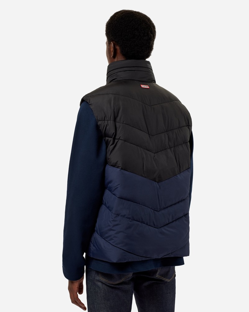 Hunter Travel Packable Puffer Men Vest Navy | 772705258