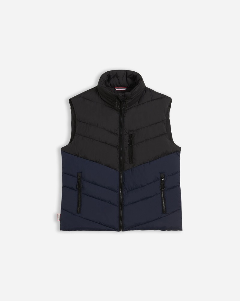 Hunter Travel Packable Puffer Men Vest Navy | 772705258