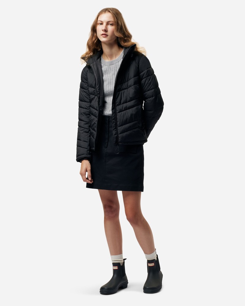 Hunter Travel Packable Puffer Women Jackets Black | 378604682