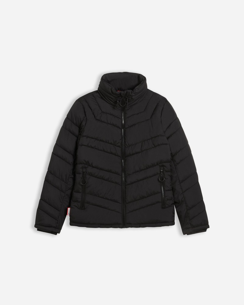 Hunter Travel Packable Puffer Women Jackets Black | 378604682
