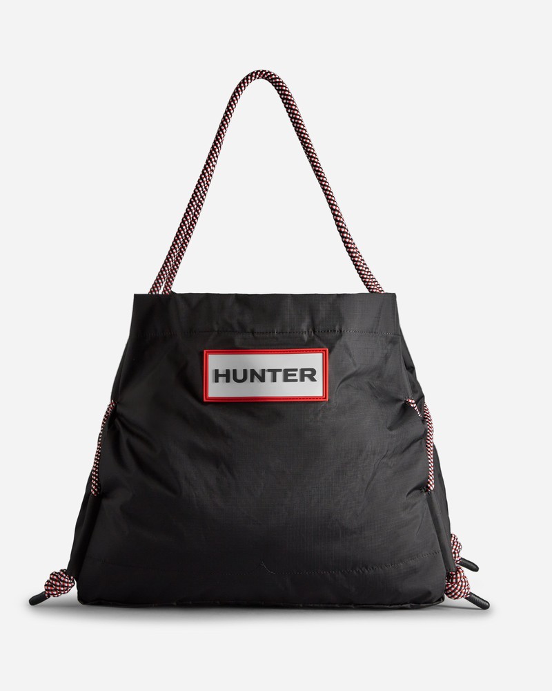 Hunter Travel Ripstop Recycled Nylon Beach Bag Women Tote Bags Black | 345804513