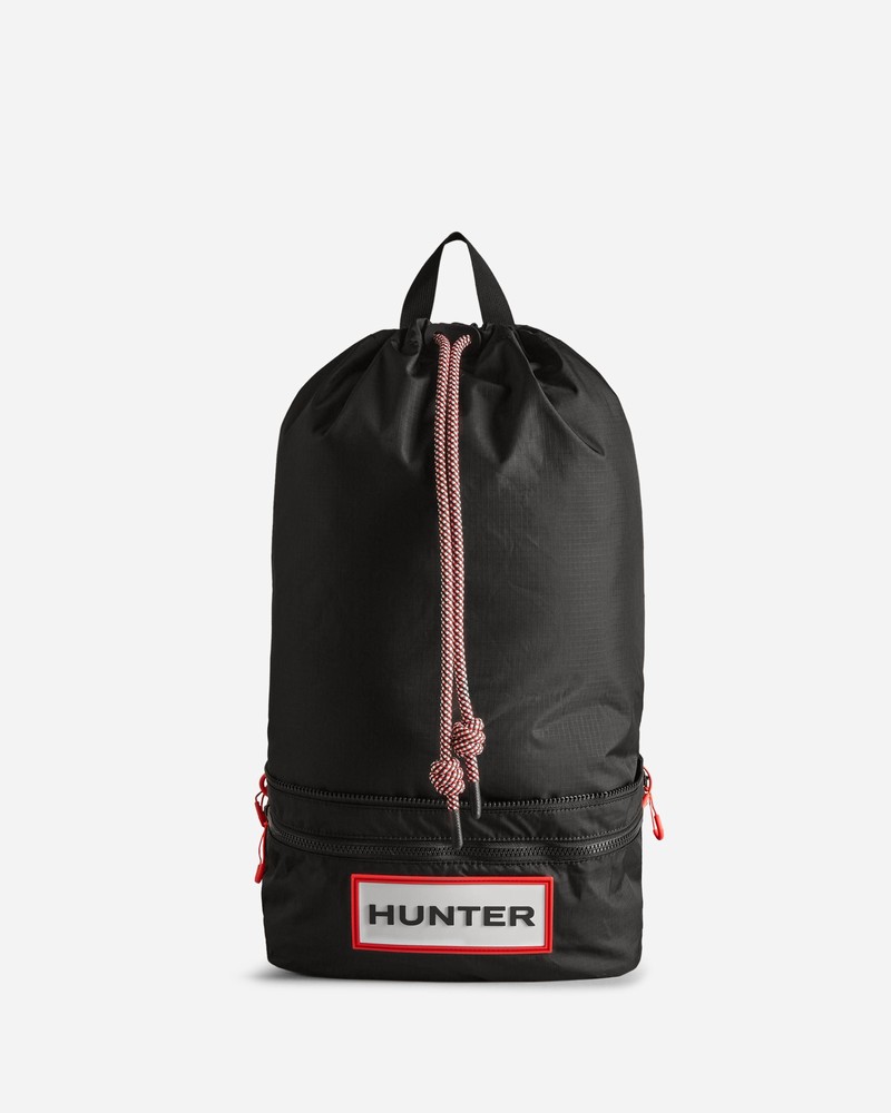 Hunter Travel Ripstop Recycled Nylon Two-Way Women Backpacks Black | 405303589