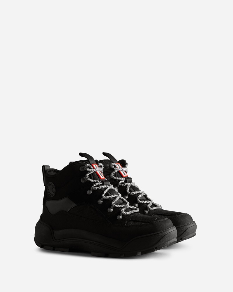 Hunter Urban Explorer Lace-Up Leather Commando Men Boots Black | 329607978