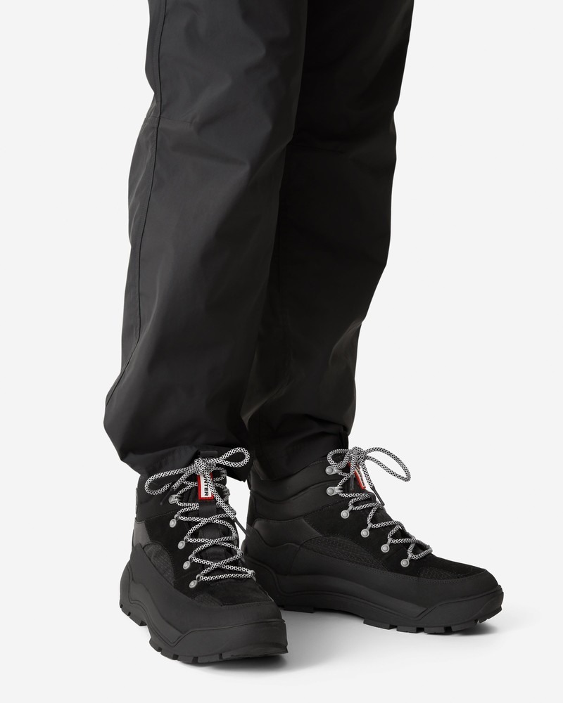 Hunter Urban Explorer Lace-Up Leather Commando Men Boots Black | 329607978