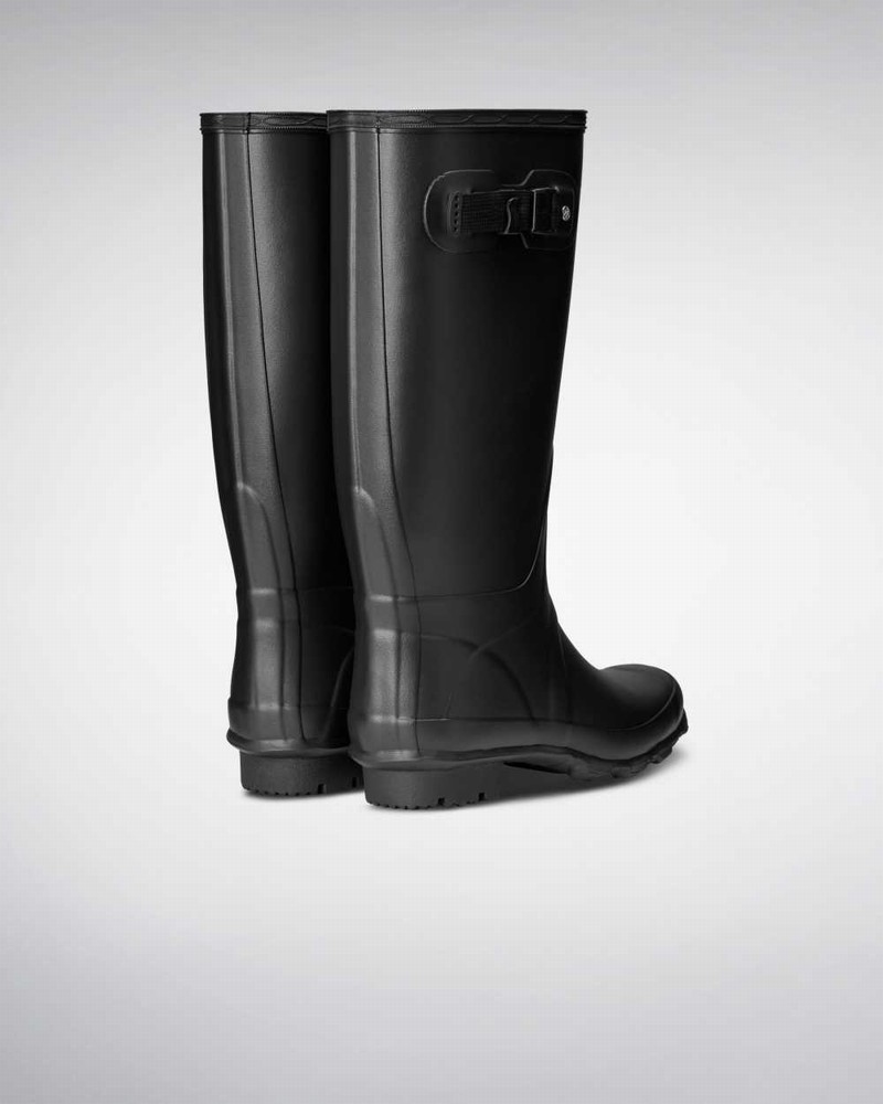 Hunter Wide Leg Women Rain Boots Black | 622248216