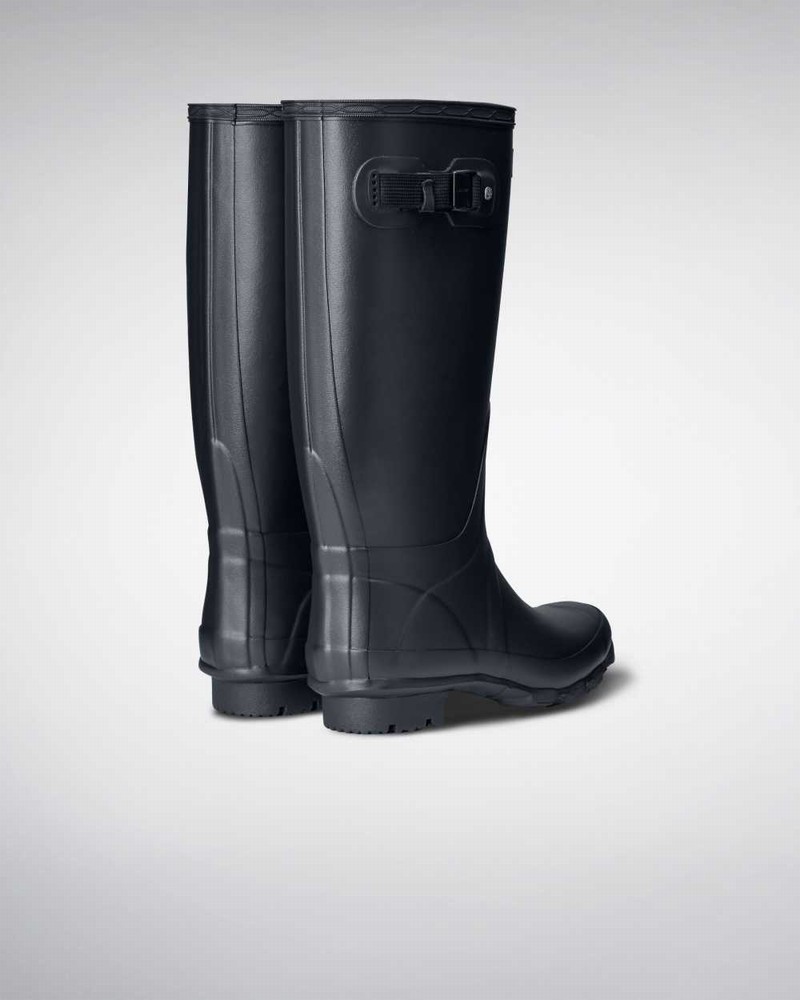 Hunter Wide Leg Women Rain Boots Navy | 200831547