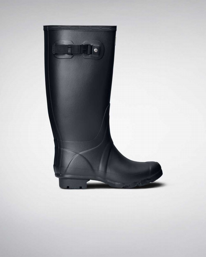 Hunter Wide Leg Women Rain Boots Navy | 200831547